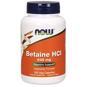 Now Betaine HCL 120 cps.+pepsín 150mg